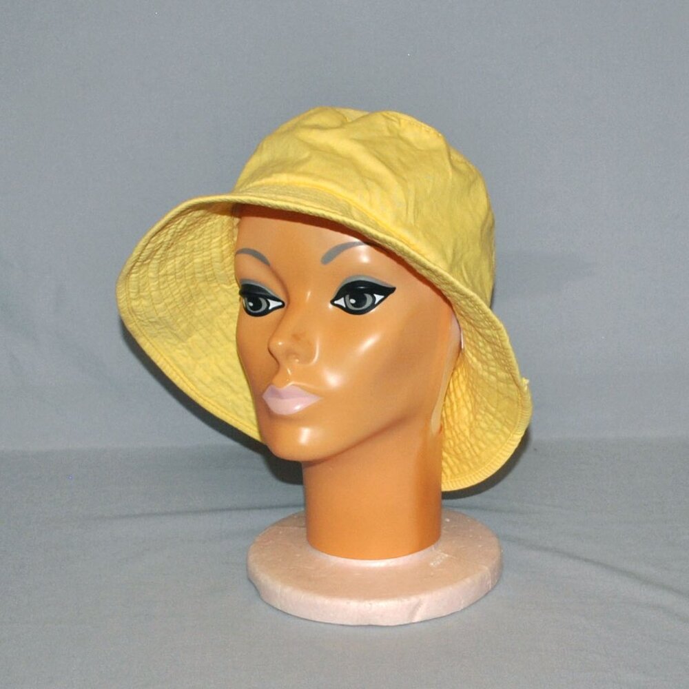 Vintage Yellow Bucket Hat Betmar Retro Mod Fisherman's Hat